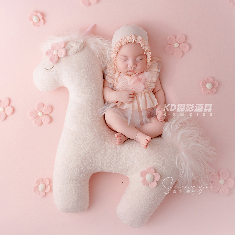Photography Outfits - Sevimli Unicorn Tema Yenidoğan Fotoğraf Sahne