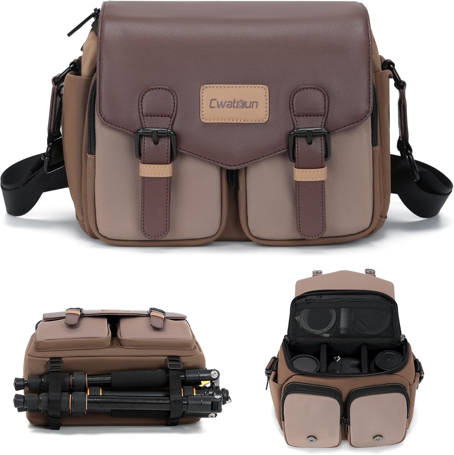 Camera Bag Waterproof - Japon Tarzı Renk Bloklu Tek Omuzlu