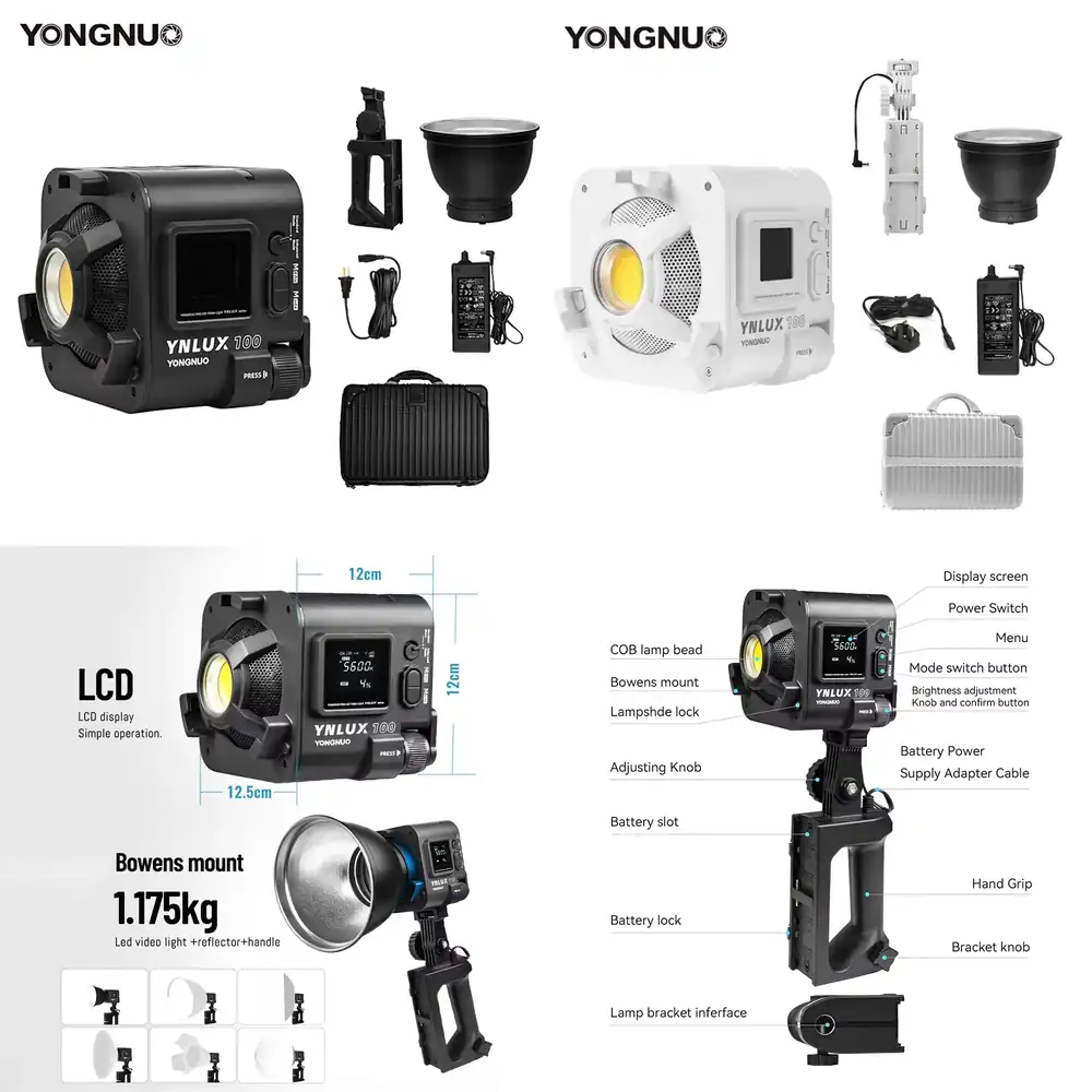 Photography Videos - YONGNUO YNLUX100 100W 3200K-5600K Kompakt El