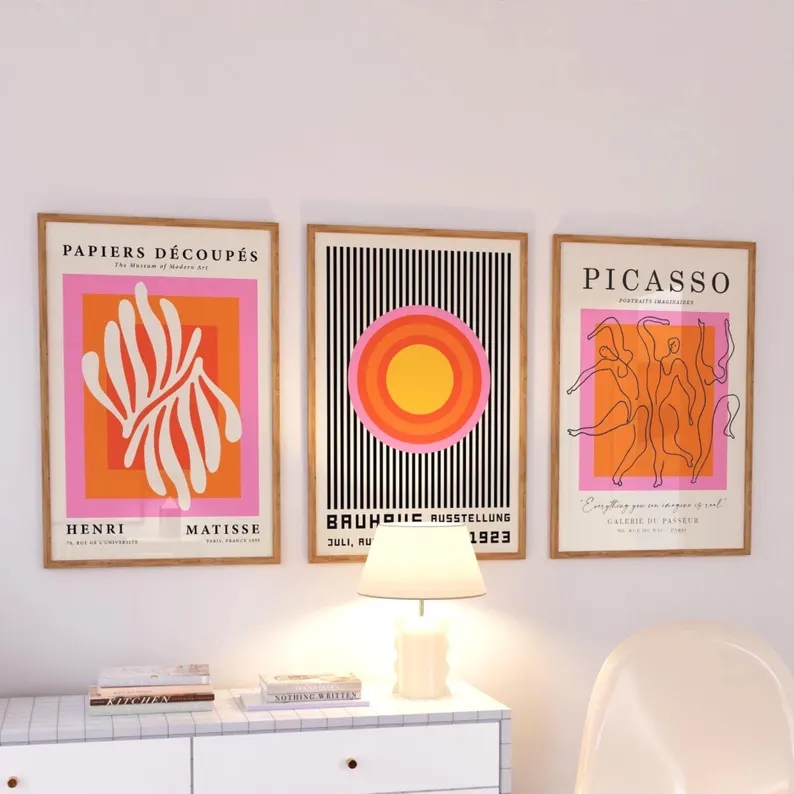 Photography Interior - 3 adetModern Turuncu Bauhaus Ve Picasso