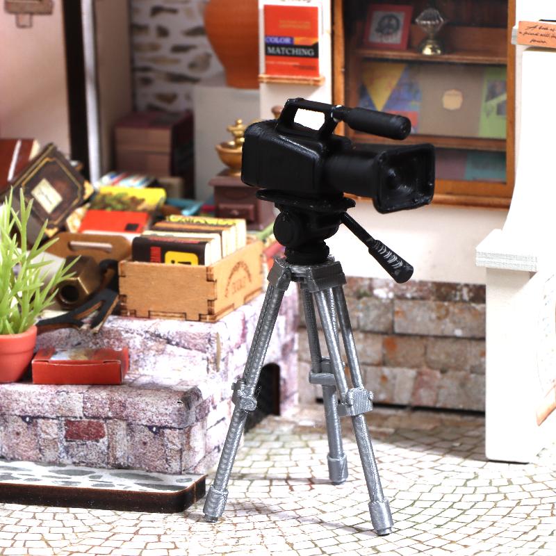 Photography Model - Mini Video Kamera Tripod Modeli 1:12
