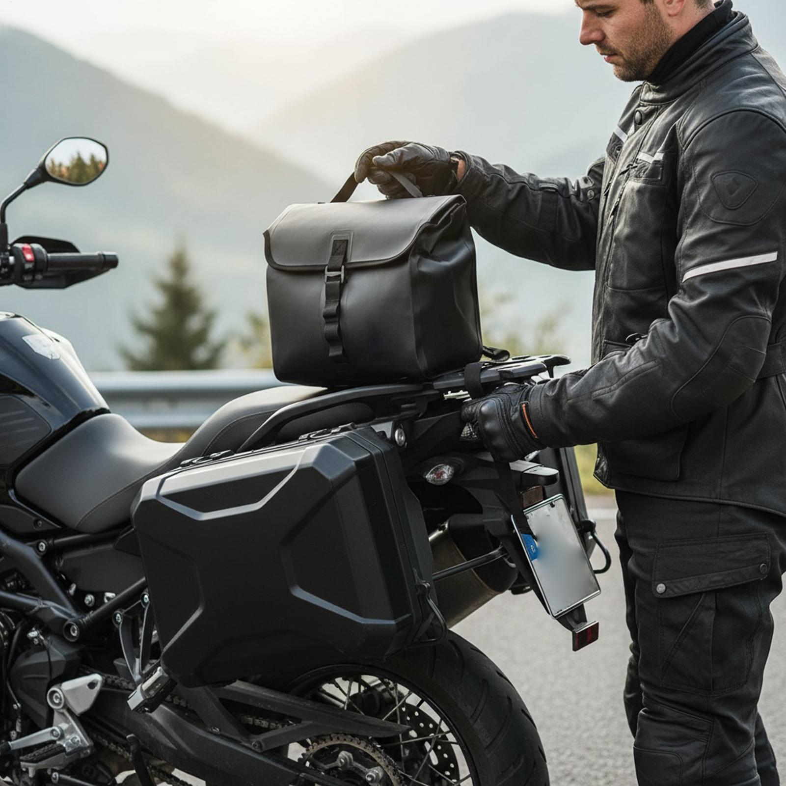 Camera Bag Waterproof - Motosiklet sele çantası su geçirmez deri