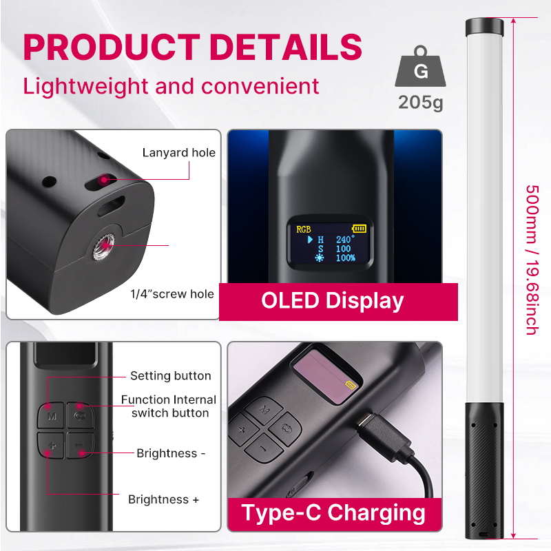 Ulanzi VL119 El RGB Renkli Çub - Video Led Light Panel incelemesi ve fiyatı
