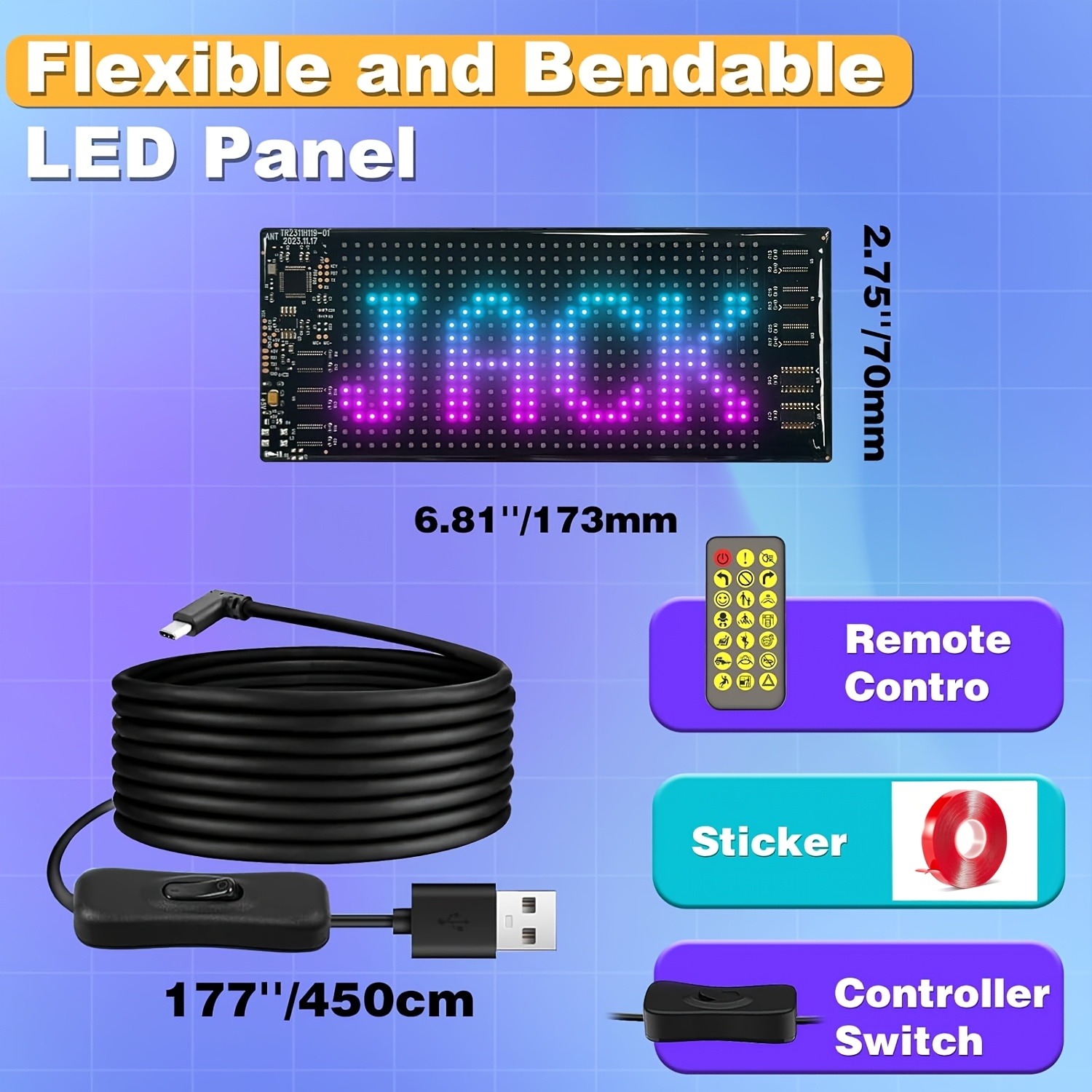 Akıllı Araba LED Ekranı Progra - Video Led Light Panel incelemesi ve fiyatı