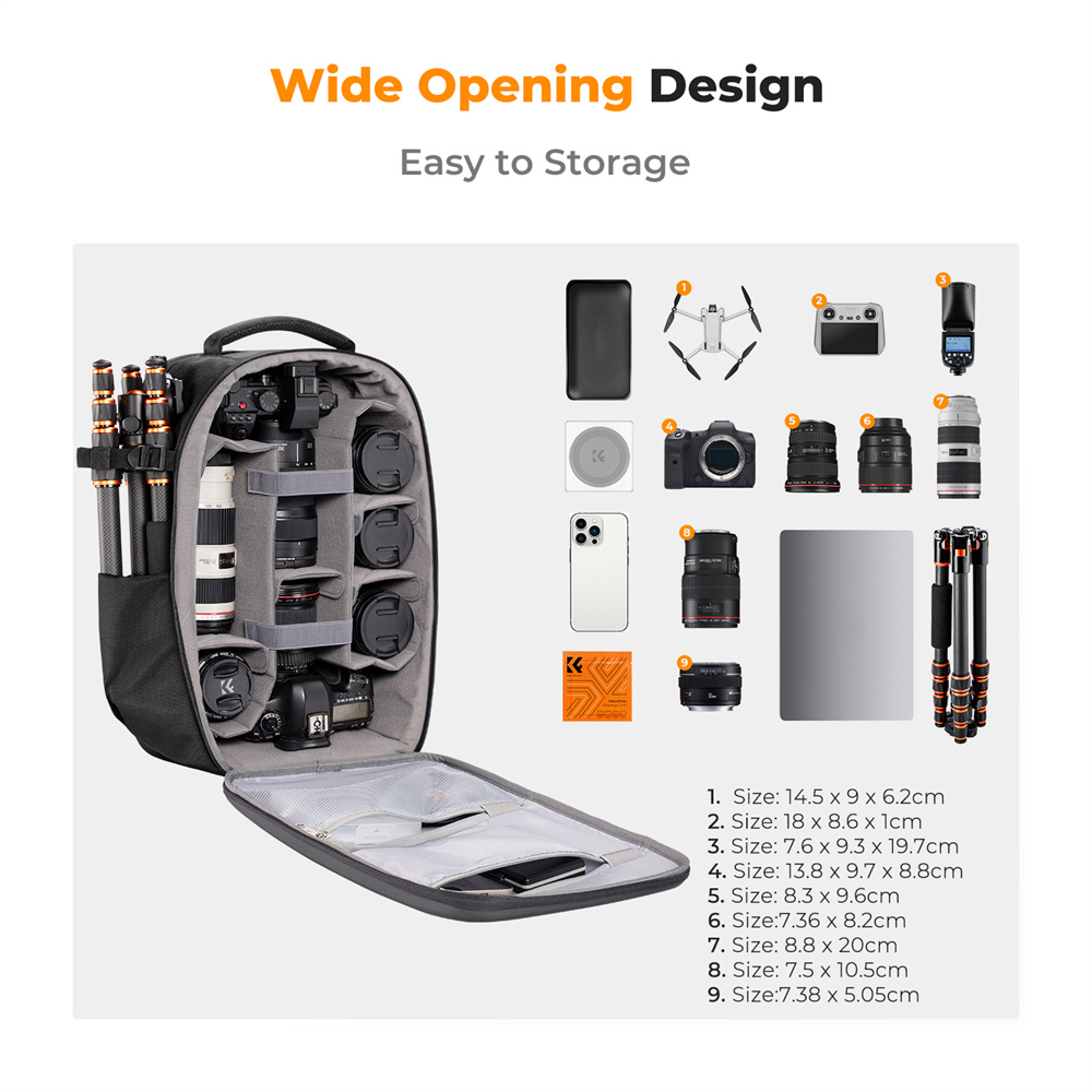 K&F CONCEPT Geniş Kapasiteli K - Camera Bag Waterproof incelemesi ve fiyatı